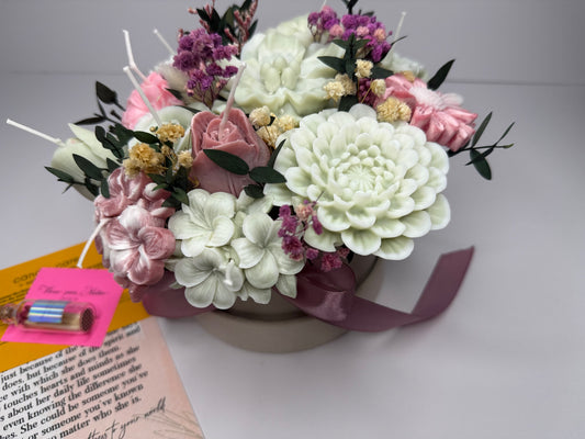 Bouquet Floral Aromático en Cera de Soja – Edición Artesanal
